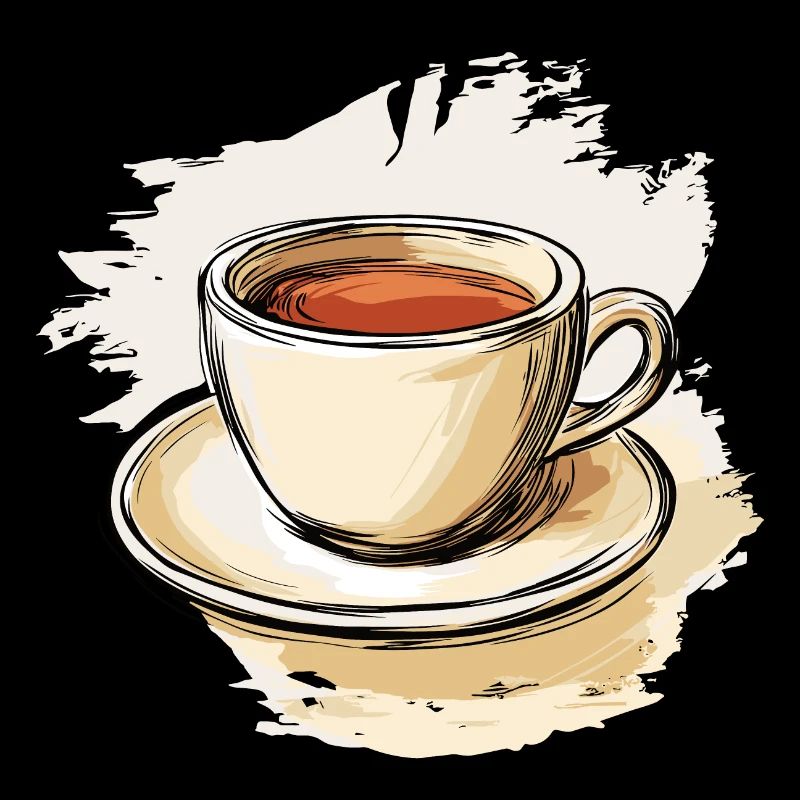 Kaffee vintage im Wasserfarben-stil