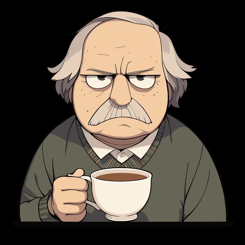 Papi cool avec un café
