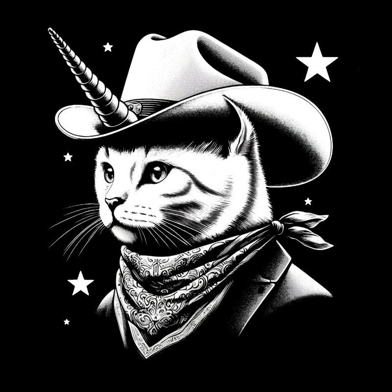 Cowboy-Katze-Einhorn