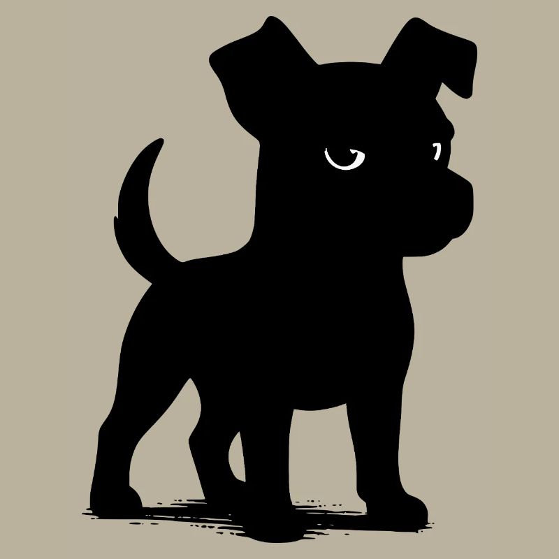 Niedlicher Hund Schattenfigur