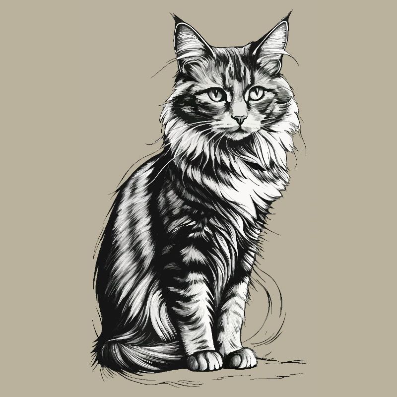 Edle Katze sitzend