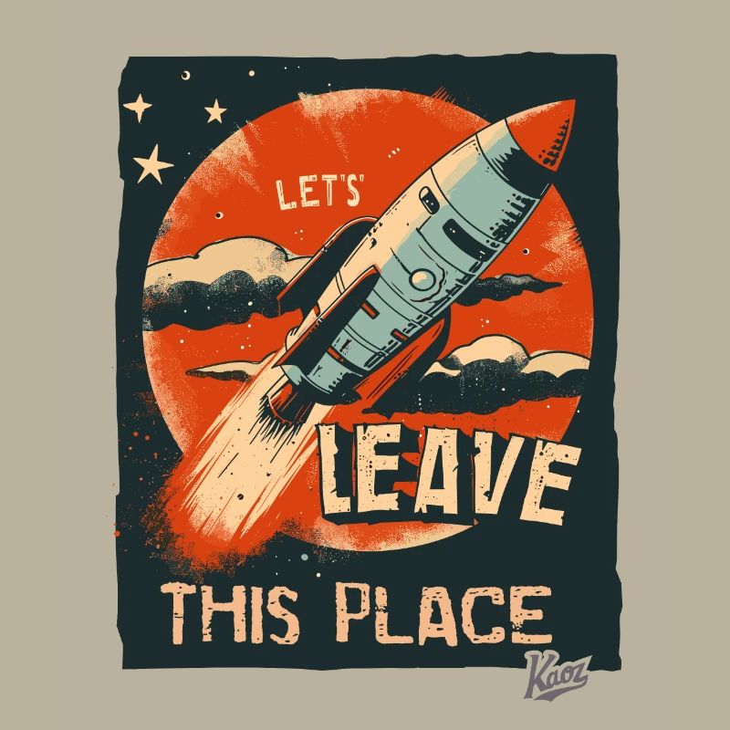 Lass uns mit einer Rakete hier abhauen