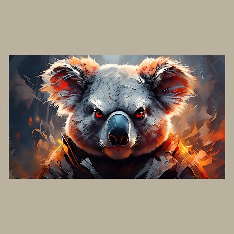 Cute grumpy grouchy animals - Koala