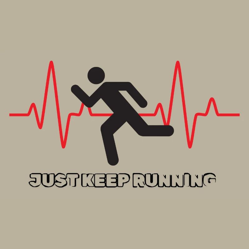 Continuez simplement à courir – Herzschlag Läufer Motivation