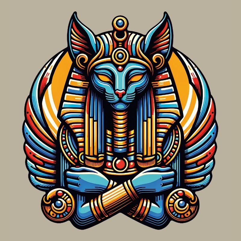 Cat in Egyptian Pharaoh Style