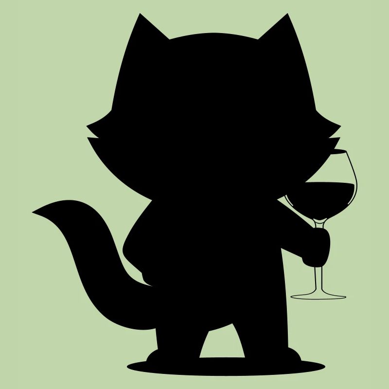 Mysterious raccoon with wine glass