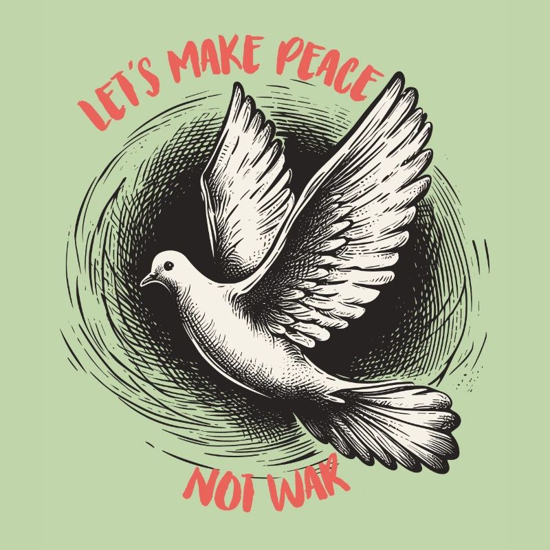 Lets Make Peace Not War Friedensspruch