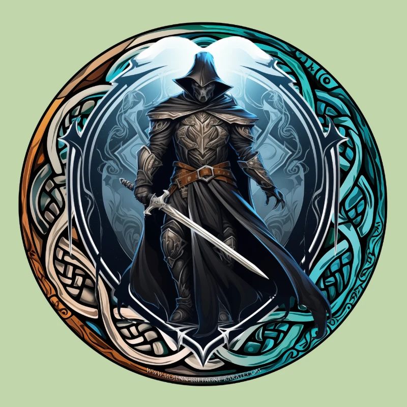 Guerrier celte - magicien à l'épée - rune celte