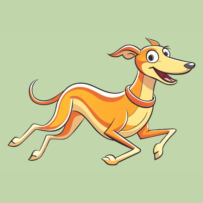 Gracieuse œuvre d’art de Whippet en cours d’exécution