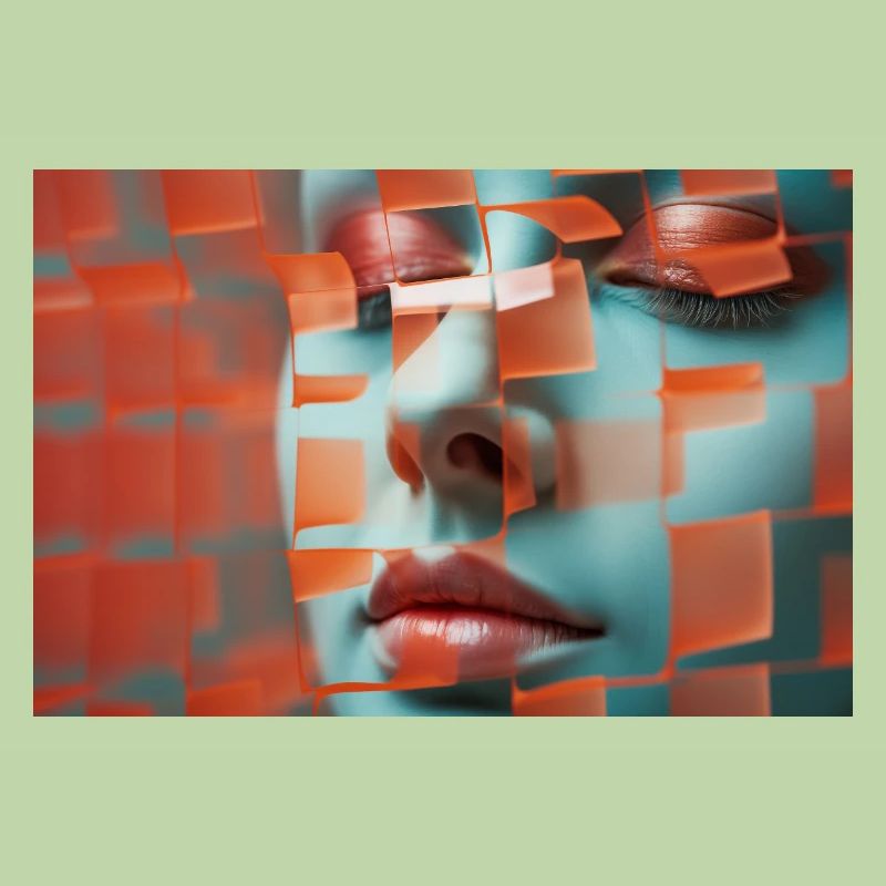 Visage pixélisé et identité cachée.