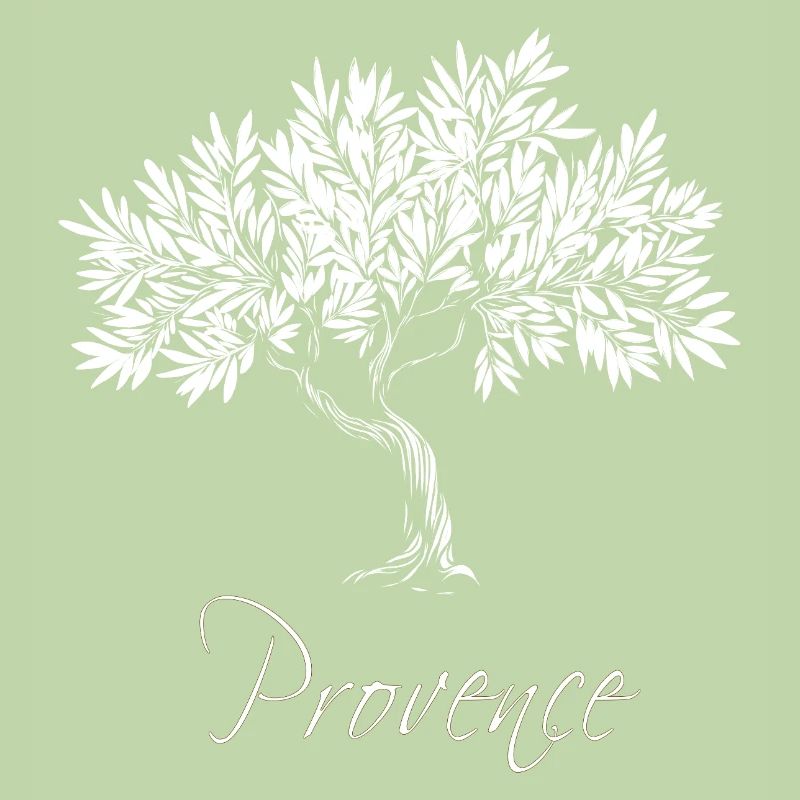 Provence white Mediterranean olive tree, chic