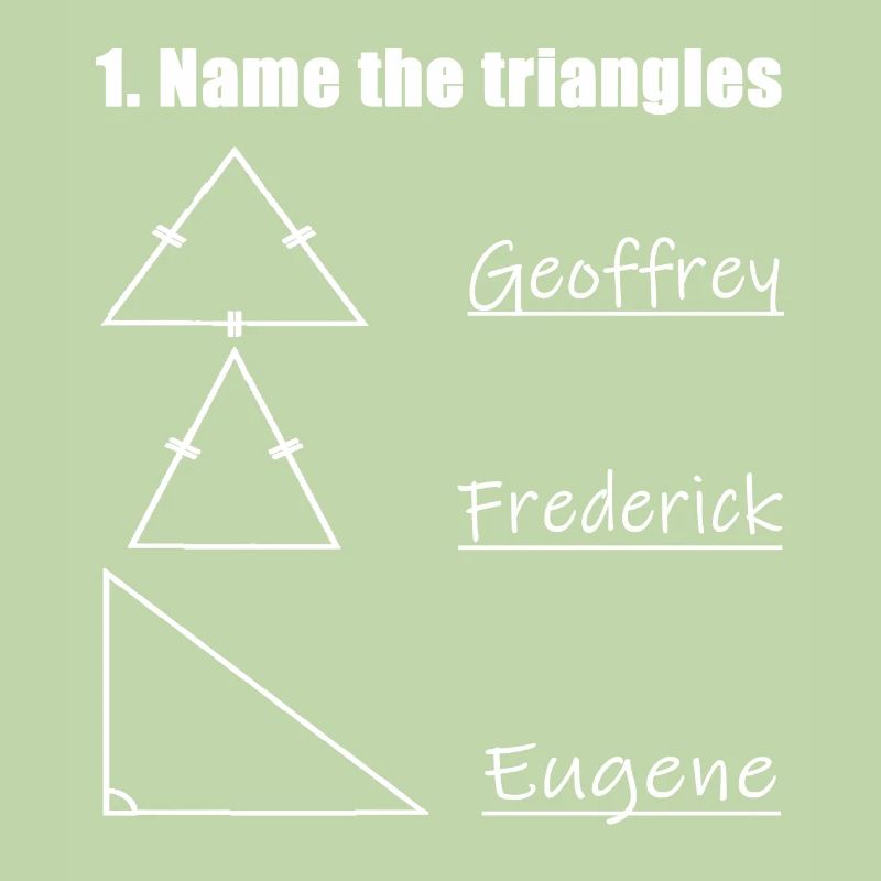 Name The Triangles Funny Math Lover Outfits Math