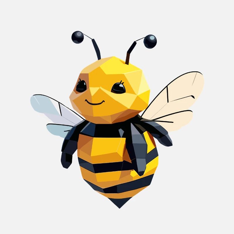 Mignon design polygone bourdon