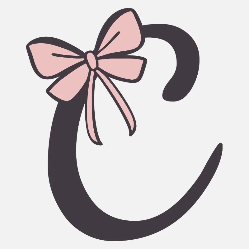 Initial Letter C Ribbon