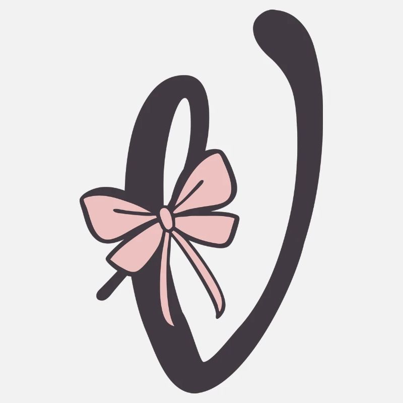Initial letter V ribbon