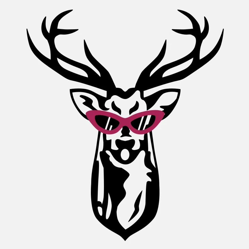 Deer with retro glasses