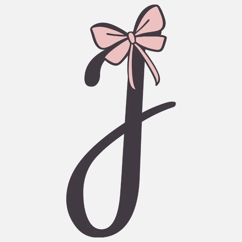 Initial Letter J Ribbon
