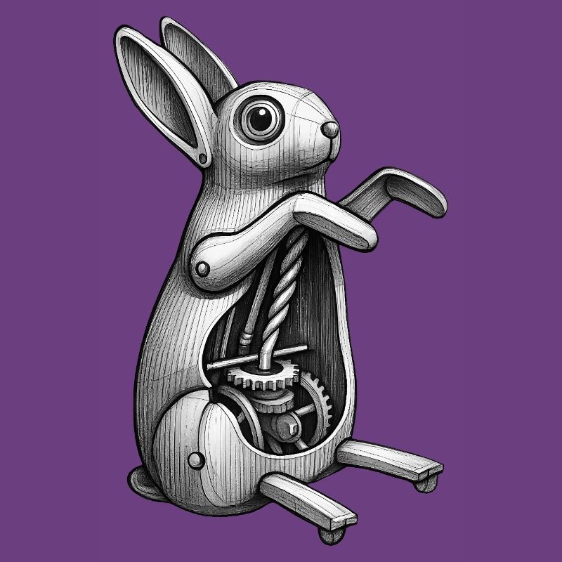 MECA RABBIT - black & white