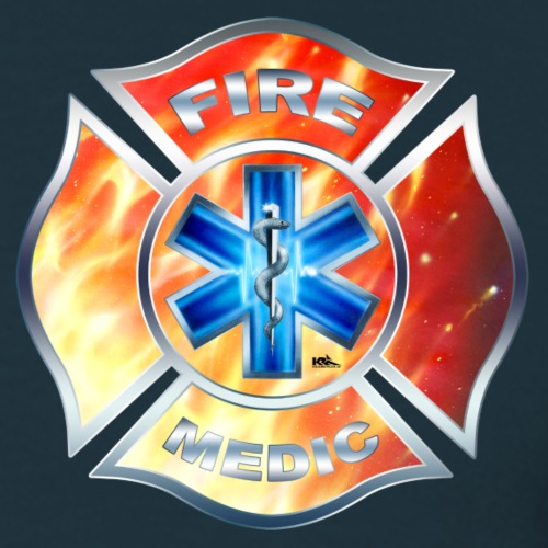 FIRE MEDIC Wappen US - Männer T-Shirt