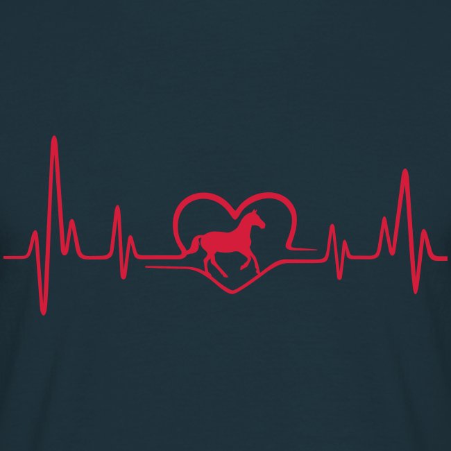 Vorschau: Heartbeat Pferd - Männer T-Shirt