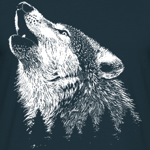 Wilder Wolf | Wildsnis und Natur | Tier Bild - Männer T-Shirt