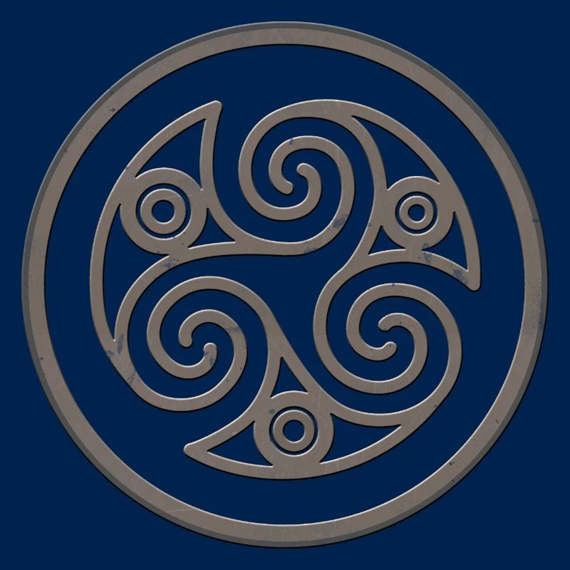 Triskele Celtic spirale marron