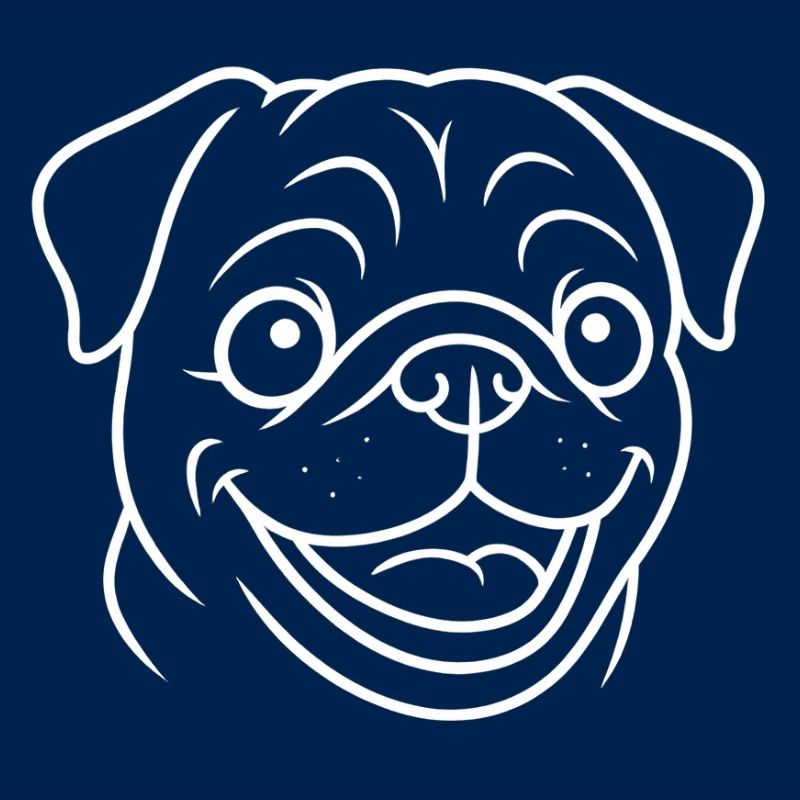 TinyPaws Black & White Edition Mops Style b