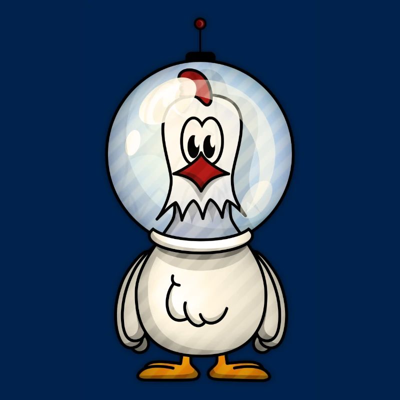 Le poulet astro dans l’espace