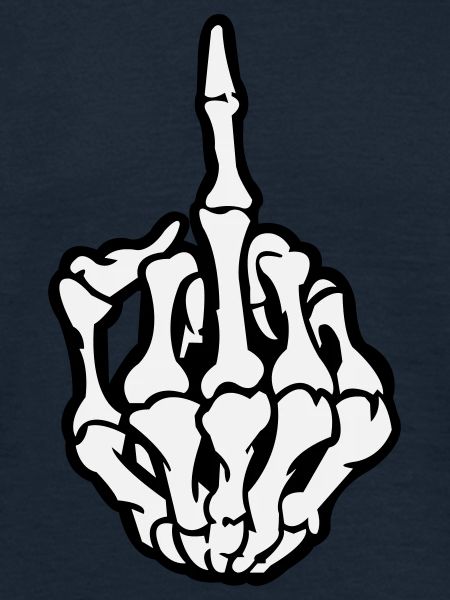 Skull Mittelfinger