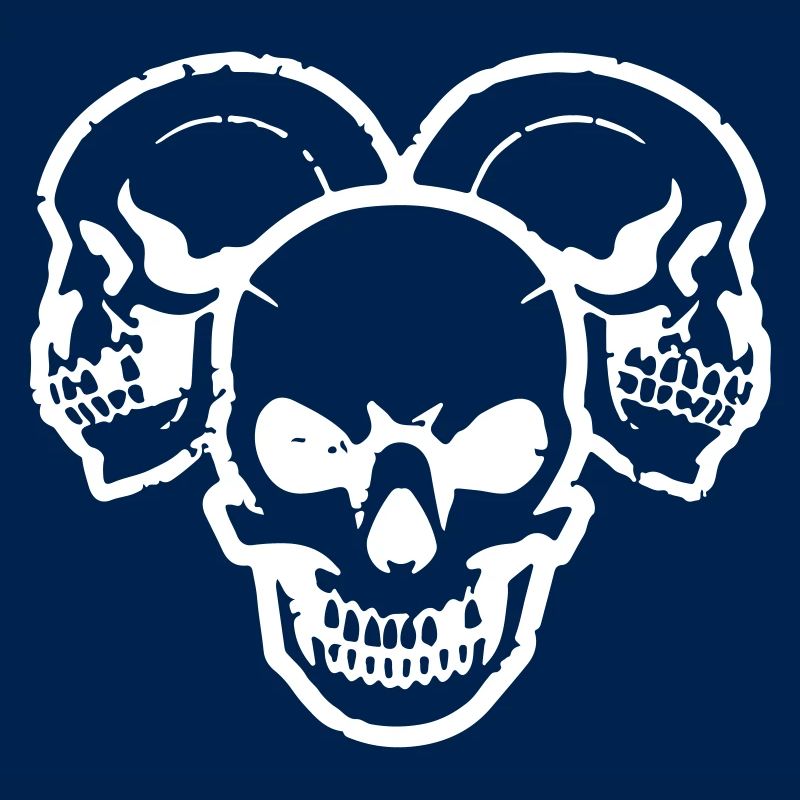 Three Grinning Vector Skull