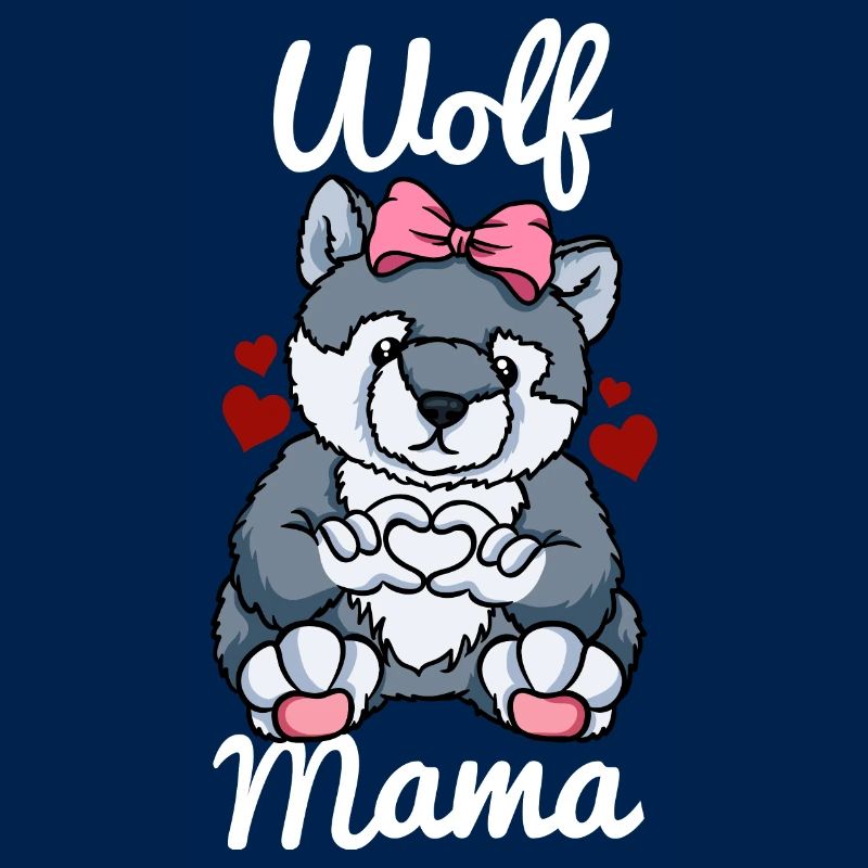 Wolf Mom Finger Heart Wolf Loop