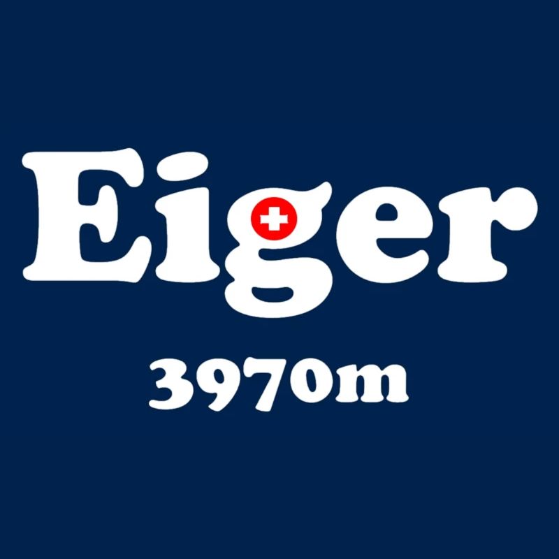 Eiger mit Schweizerkreuz