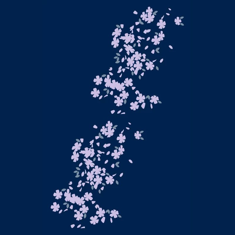 fleurs dans le vent / raining blossoms (2c)
