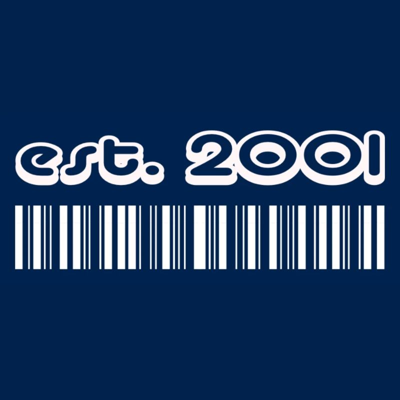 Barcode established 2001, geboren 2001