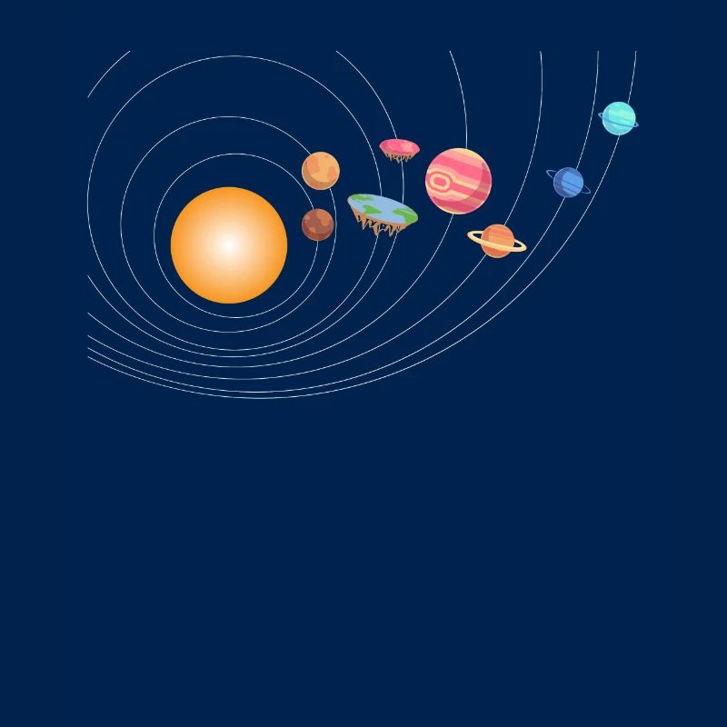 Outer Space Funny Flat Earth Science Planets