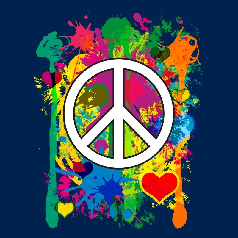 04 Peace Colorful Hearts Fabspritzer