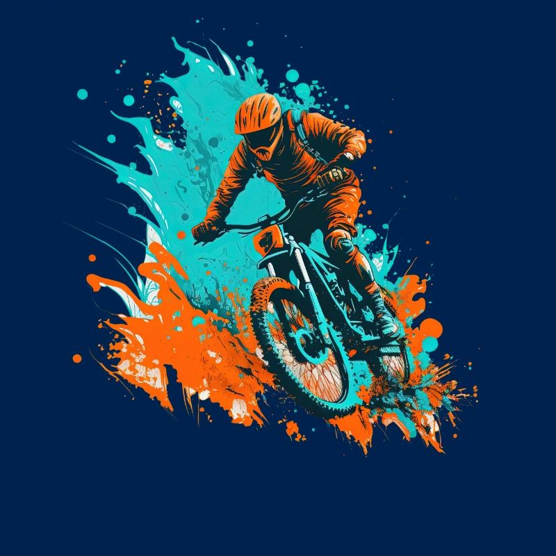 Conception cool de descente de VTT pour les fans de VTT