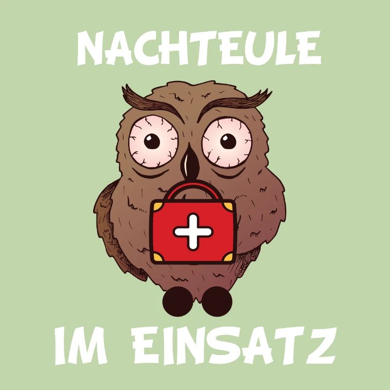 Nachteule, Krankenschwester, Pfleger, MFA Geschenk