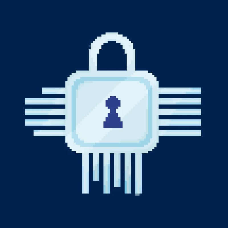 Serrure informatique Retro Pixel