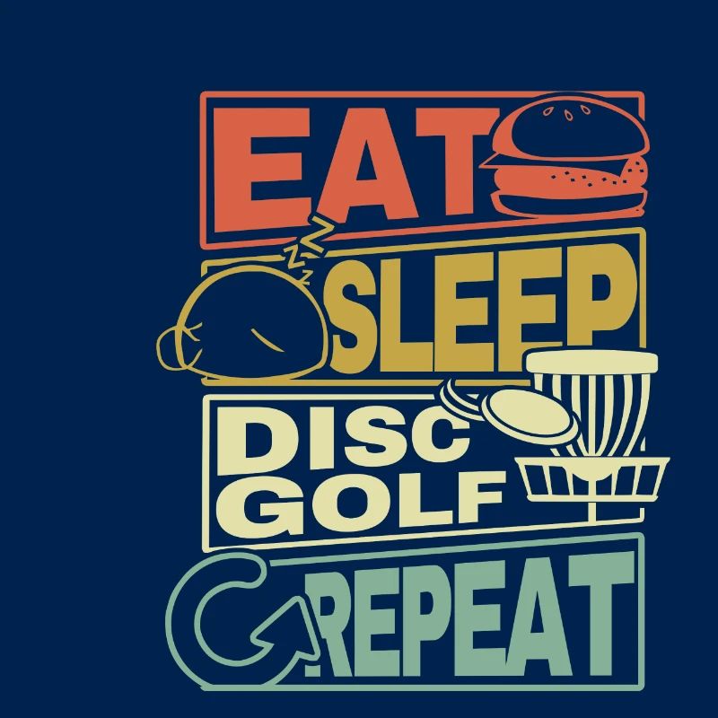 Manger Sleep Disc Golf Répéter Frisbee Geschenk Cadeau