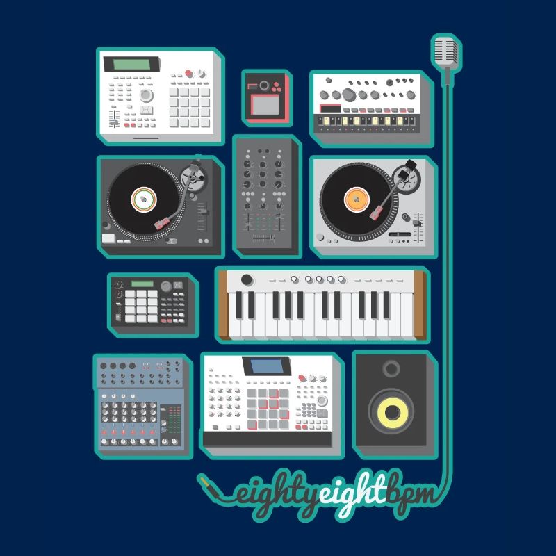 88 BPM Ensemble complet (cyan)