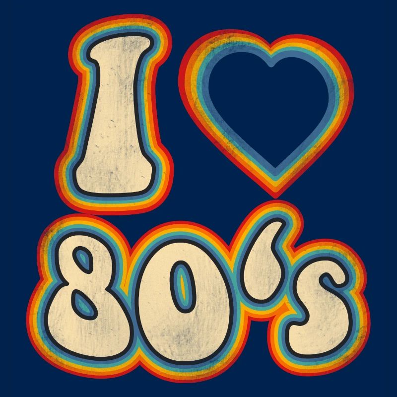 ich liebe die 80er Regenbogen Shirt