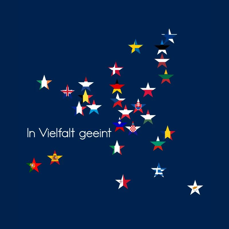 L’Europe Étoiles Drapeaux Uni dans la diversité