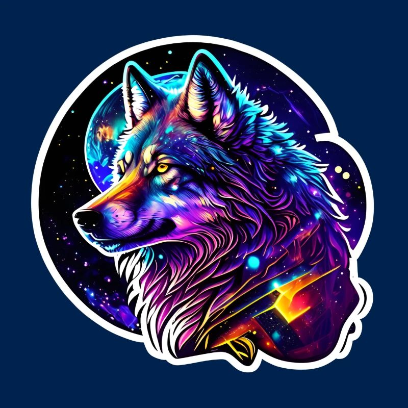 Psychedelic Wolf