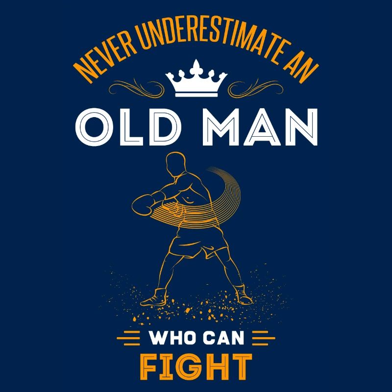 Boxer boxing Old man