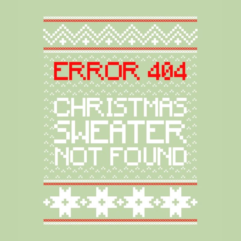 Error 404 Christmas Sweater Not Found Computer