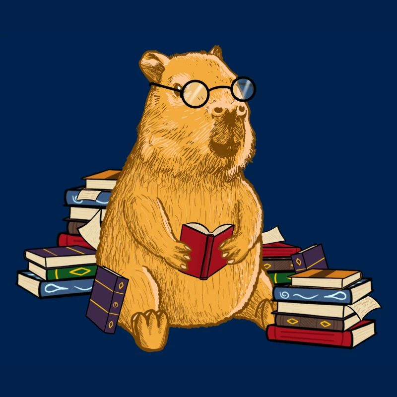 Nerd Capybara avec des lunettes
