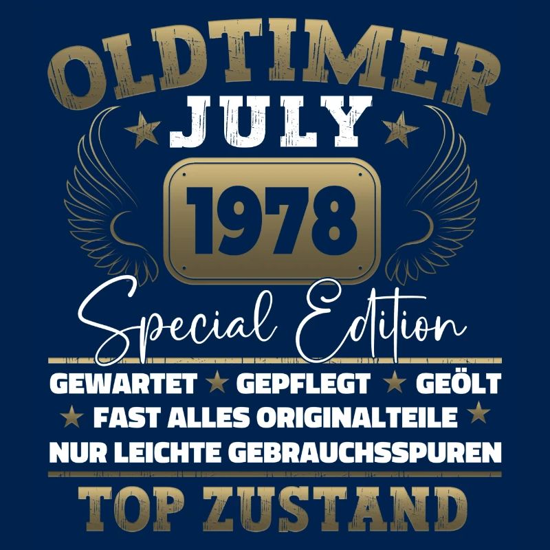 Oldtimer Juli 1978 44. Geburtstag Geschenk Herren