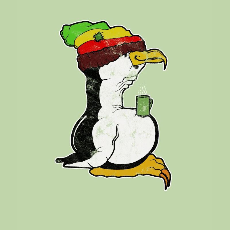 Tux Linux Pinguin Kaffee Pause Computer Nerd Retro