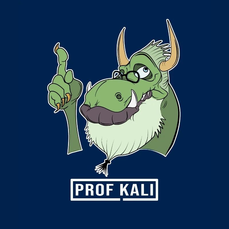 Kali Linux Computer Administrator Tux Drachen Kopf